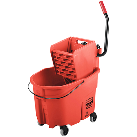 Rubbermaid<span class='rtm'>®</span> WaveBrake<span class='rtm'>®</span> Bucket/Wringer - Side Press, 35 Quart - Red