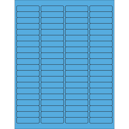 1 <span class='fraction'>15/16</span> x 1/2" Fluorescent Blue Rectangle Laser Labels