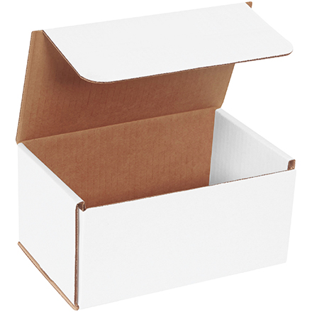 8 x 5 x 4" White Corrugated Mailers